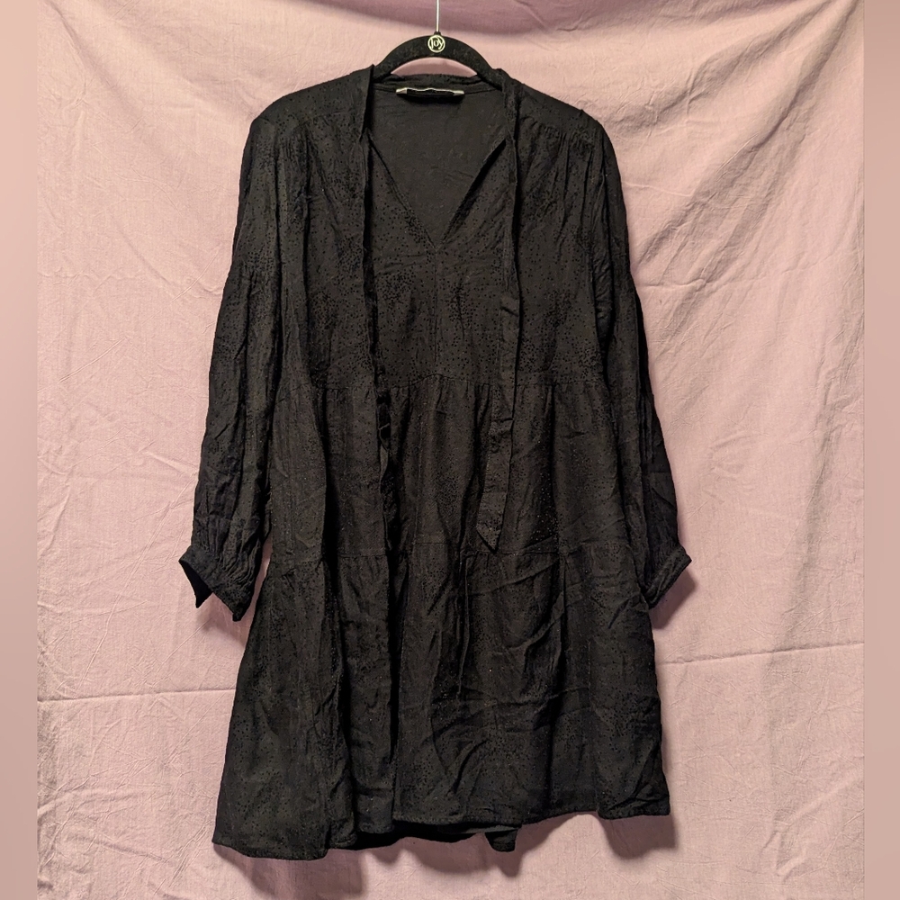 Zara Tie Neck Babydoll Dress
